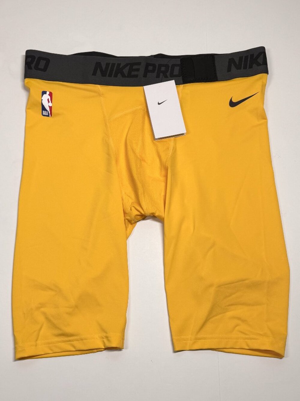 NIKE Pro Men's NBA Logo Compression Shorts - NWT - XXL , Tall - Gold